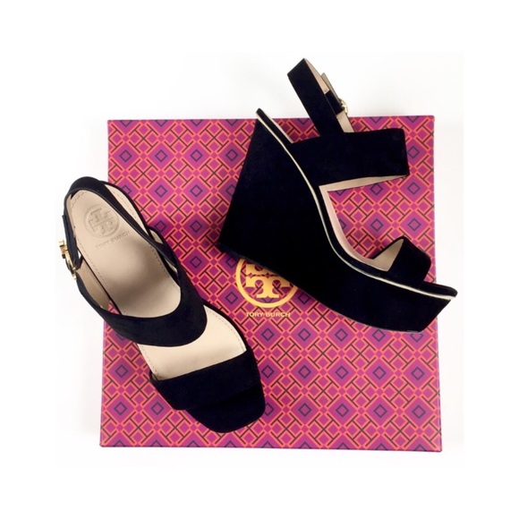 Tory Burch Shoes - Tory Burch • Platform Suede Wedges